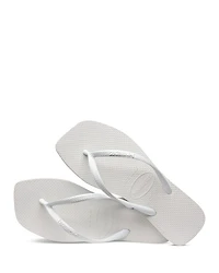 Women's Slim Square Toe Slip On Flip Flop Sandals