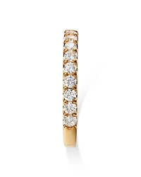 Round Cut Certified Diamond Band in 14K Yellow Gold
