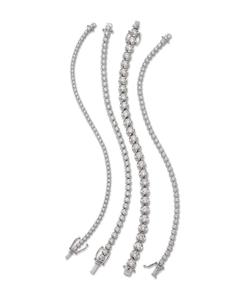 Certified Colorless Diamond Tennis Bracelet Collection 14K White Gold, 2.0-10.0 tcw