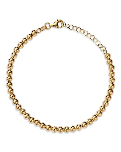 14K Yellow Gold Polished Bead Link Bracelet