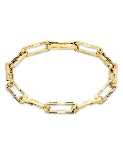 18K Yellow Gold Link to Love Large Square Link Bracelet