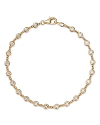 Diamond Station Tennis Bracelet in 14K Yellow Gold, 1.60 tcw