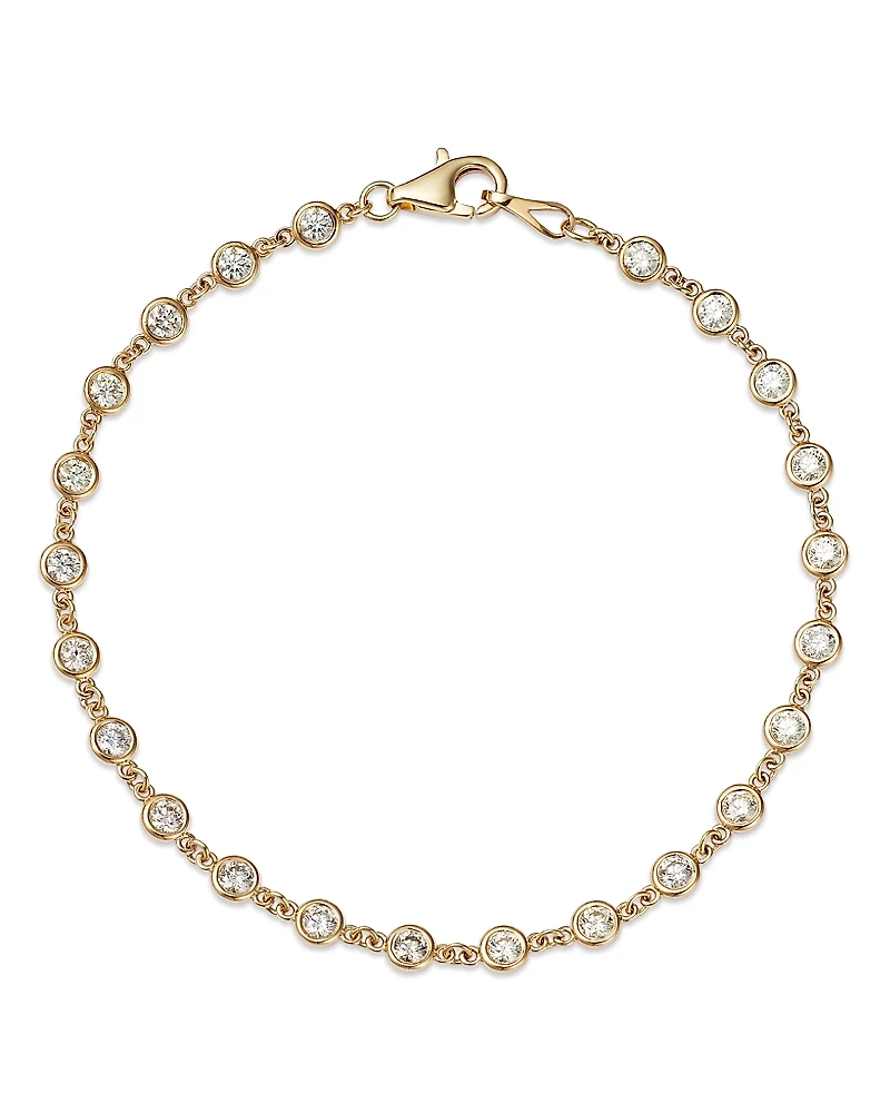 Bloomingdale's Fine Collection Diamond Station Tennis Bracelet