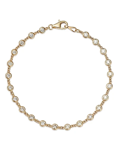 Bloomingdale's Fine Collection Diamond Station Tennis Bracelet
