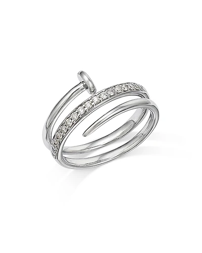 Bloomingdale's Fine Collection Diamond Nail Coil Ring