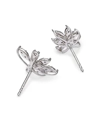 Diamond Starburst Stud Earrings  in 14K White Gold, 0.50 tcw