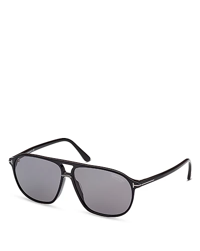 Tom Ford Bruce Polarized Navigator Sunglasses, 61mm