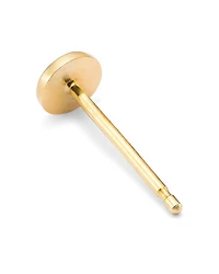 14K Yellow Gold Itty Bitty Symbols Black & White Diamond Yin Yang Single Stud Earring