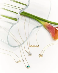 Diamond Heart Pendant Necklace in 14K Yellow Gold, .25 tcw