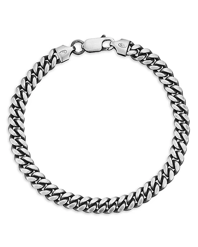 Milanesi And Co Sterling Silver Oxidized Curb Bracelet