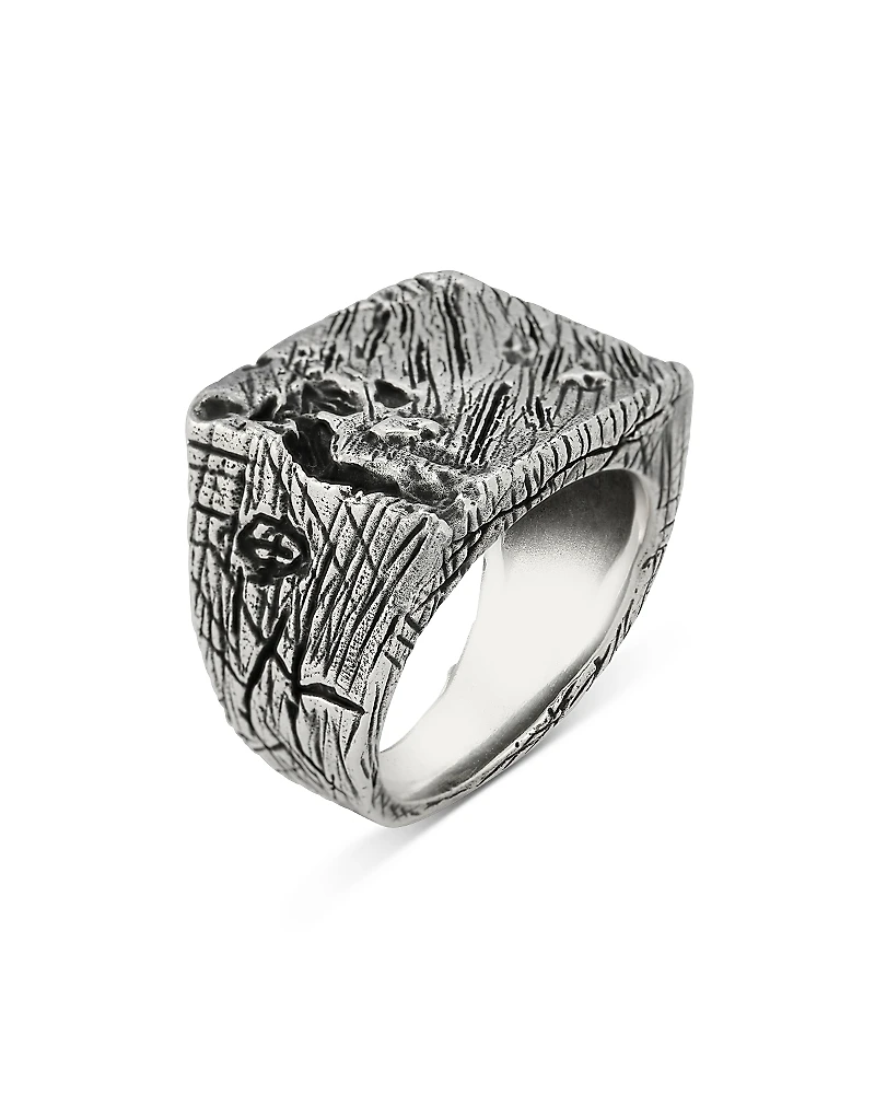 Milanesi And Co Tree Bark Signet Ring