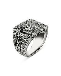 Milanesi And Co Tree Bark Signet Ring