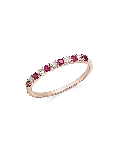Bloomingdale's Fine Collection Ruby & Diamond Band
