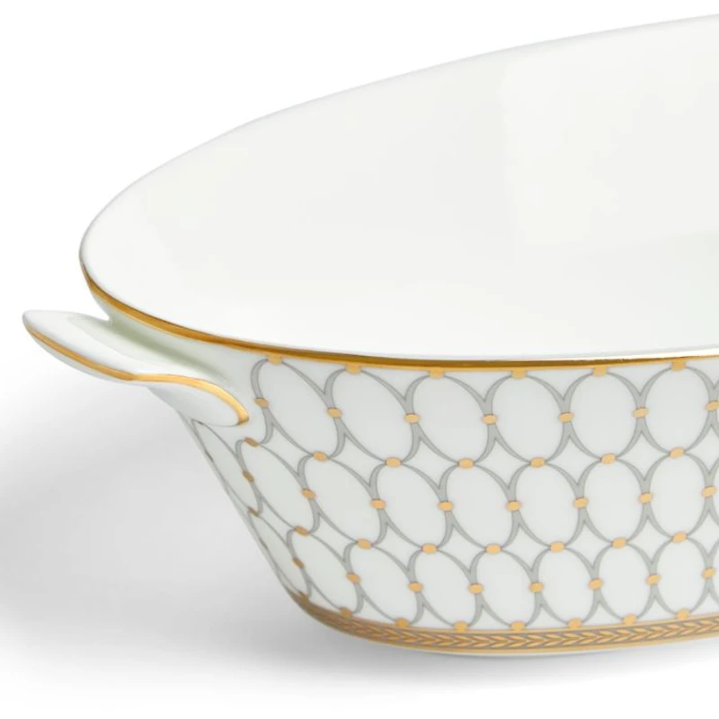 Renaissance Grey Open Oval Vegetable Dish