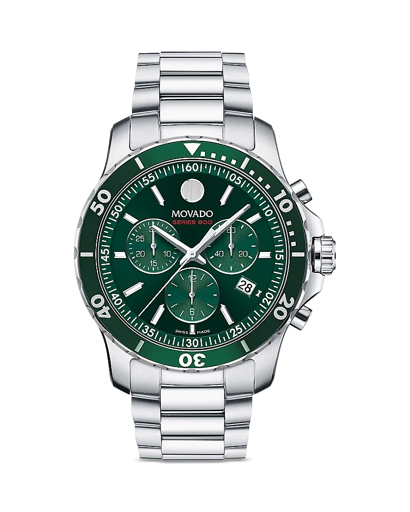 Movado Series 800 Stainless Steel Chronograph, 42mm