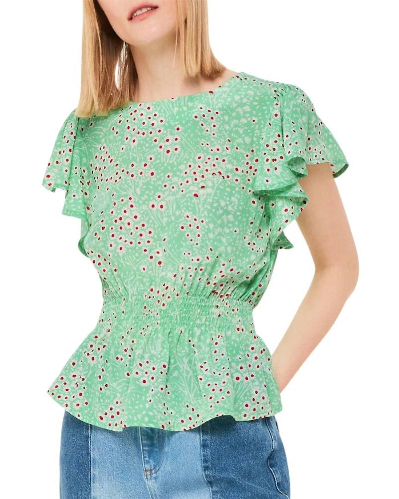 Daisy Meadow Frill Sleeve Top