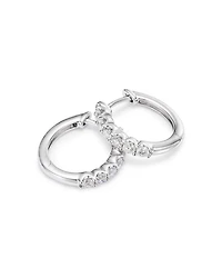 Diamond Small Hoop Earrings 14K Gold, 0.34 tcw