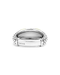 18K Yellow Gold & Sterling Silver Embrace X Caviar Bead Statement Ring