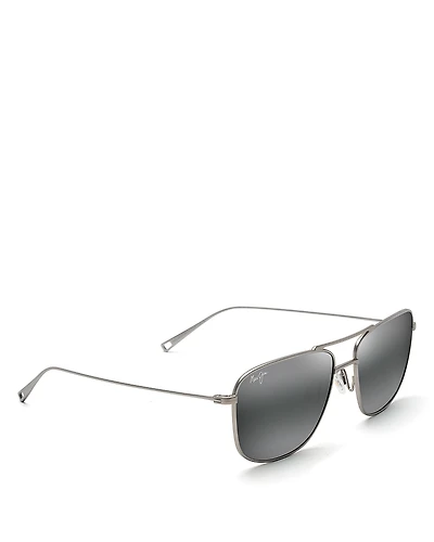 Maui Jim Mikioi Aviator Polarized Sunglasses, 54mm