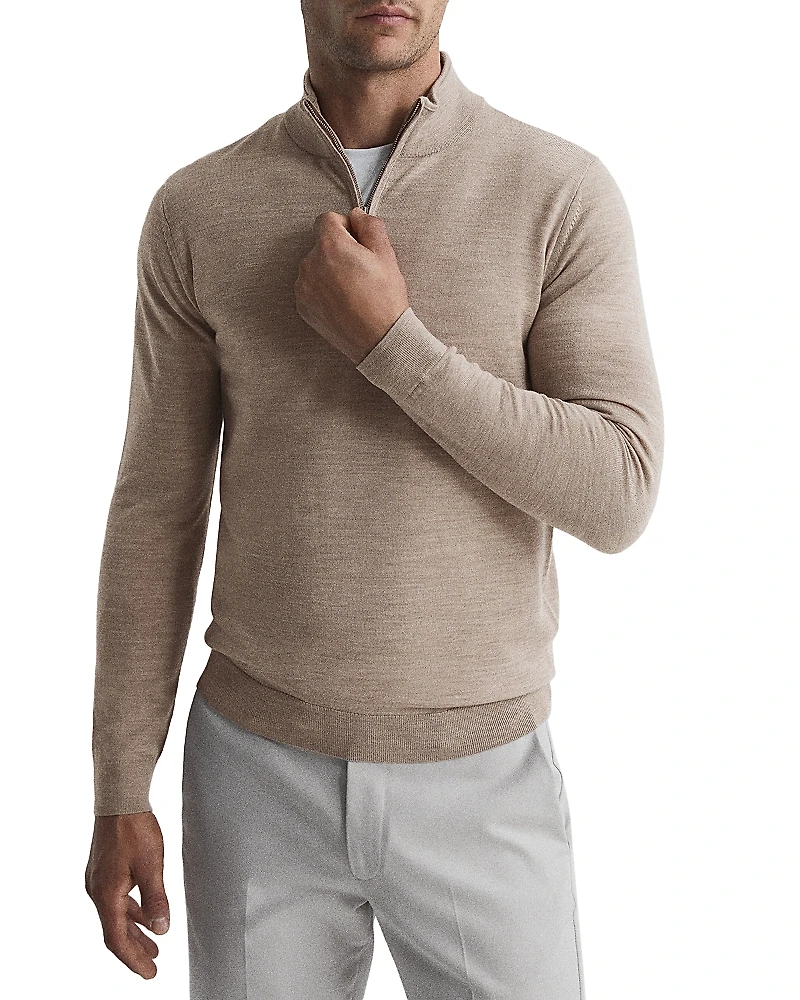 Reiss Blackhall Long Sleeved Merino Funnel Neck Sweater
