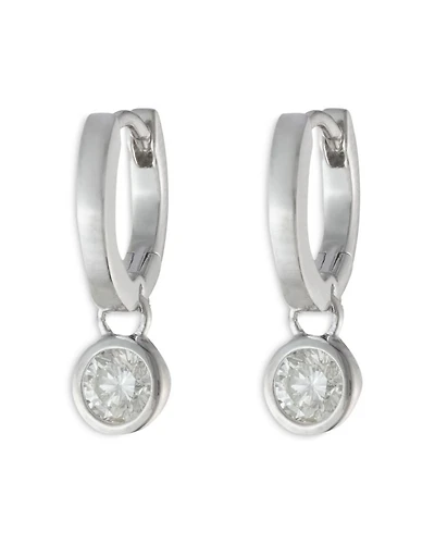 Sterling Silver Cubic Zirconia Huggie Earrings