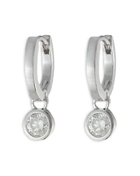 Sterling Silver Cubic Zirconia Huggie Earrings