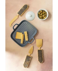 Brittany Agate Cheese Knives, Set of 3