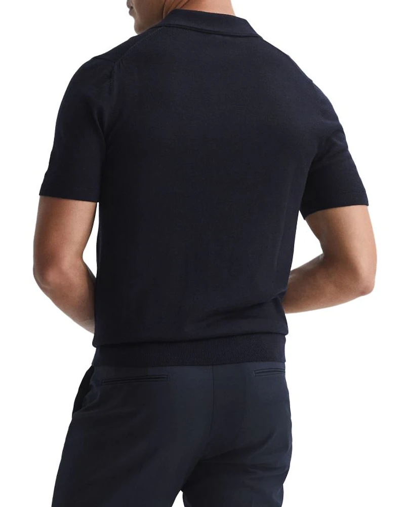 Duchie Short Sleeve Open Collar Merino Polo Shirt
