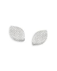 Pasquale Bruni 18K White Gold Aleluia Diamond Pave Leaf Statement Earrings