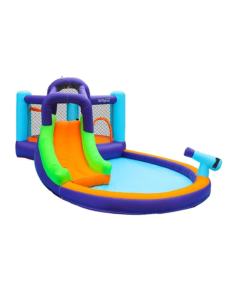 CocoNut Outdoor Bounce Slide Water Park with Water Cannon - Ages 5-12
