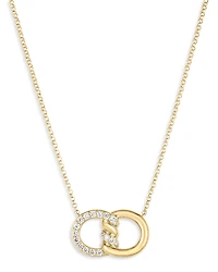 Roberto Coin 18K Yellow Gold Cialoma Diamond Intertwined Circle Pendant Necklace, 16-18