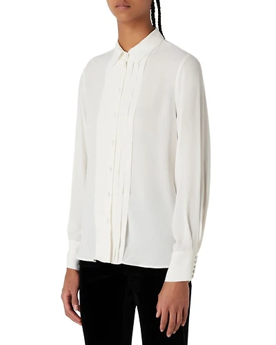 Button Front Pleated Shirt