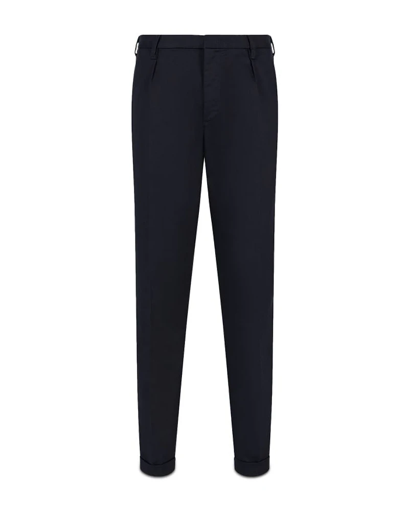 Cotton Stretch Pleated Pants