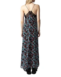 Silk Ristyl Lace Trim Slip Dress