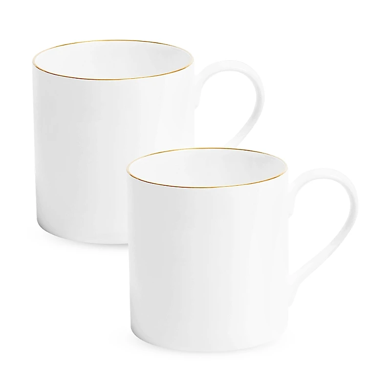 Richard Brendon Line Gold Large Mug, Set of 2