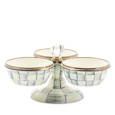 Mackenzie-Childs Sterling Check Enamel Triplicity