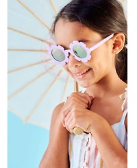 Irresistible Iris Flower Lavender Polarized Mirrored Lens Sunglasses