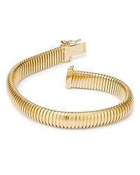 14K Yellow Gold Tubogas Wide Link Bracelet