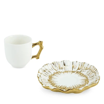 Michael Aram Anemone 2 Piece Demitasse Set