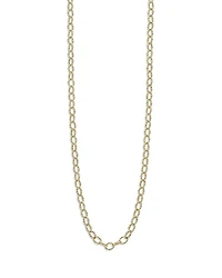 18K Yellow Gold Signature Caviar Beaded Oval Link Necklace, 18"