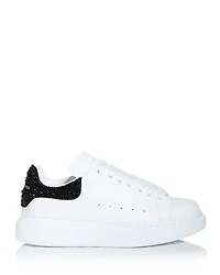 Women's Oversized Crystal Embellished Heel Sneakers