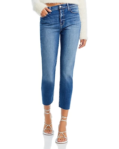 L'Agence Sada High Rise Cropped Slim Leg Jeans