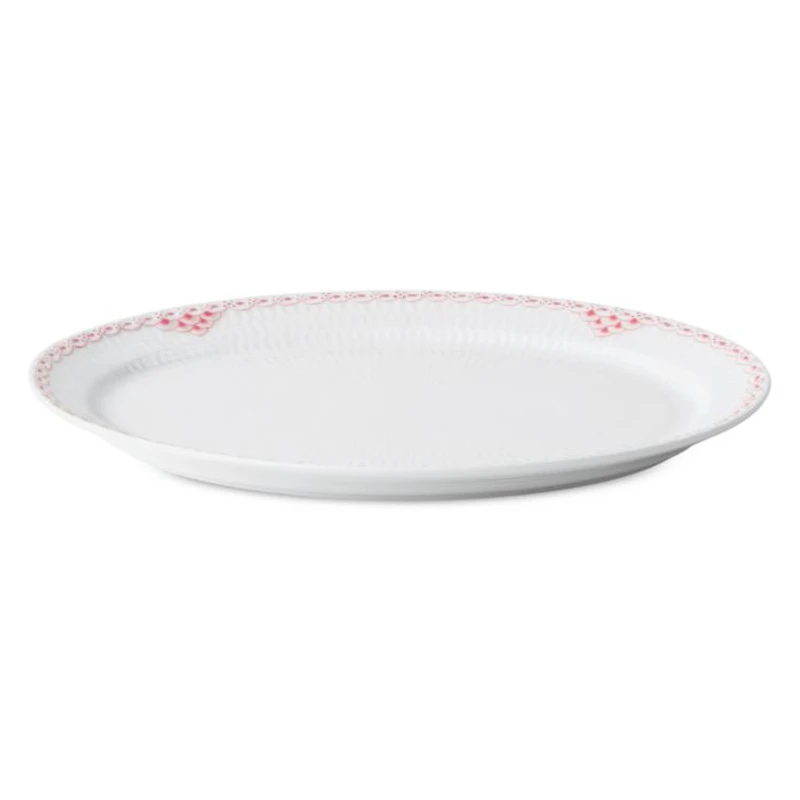 Coral Lace Oval Dish