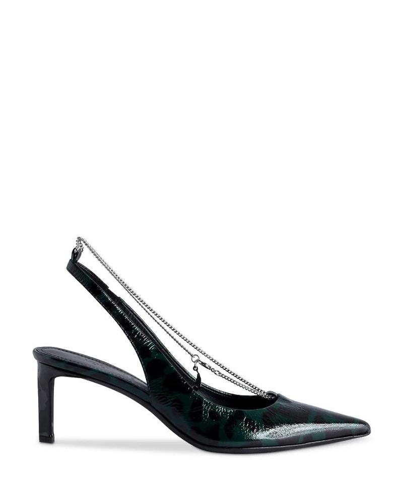 Women's First Night Pointed Toe Slingback High Heel Pumps