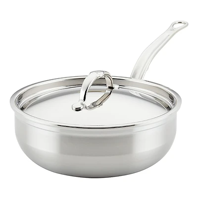 ProBond Forged 3.5-Quart Professional Clad Stainless Steel Essential Pan with Titum Nonstick