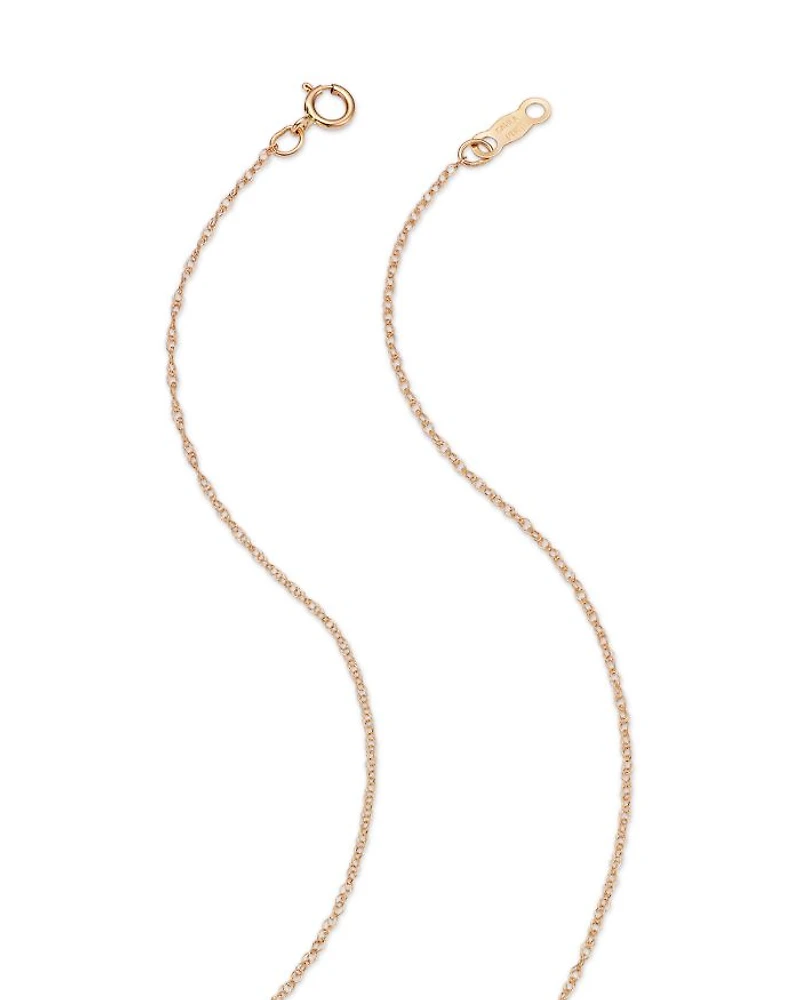 14K Yellow Gold Flower Pendant Necklace