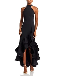 Racerback Ruffle Hem Gown - Exclusive