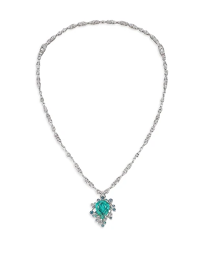 Anabela Chan 18K White Gold-Plated Constellation Blue Motif Lab-Created Gemstone Convertible Pendant Necklace, 16.14 - 29.9