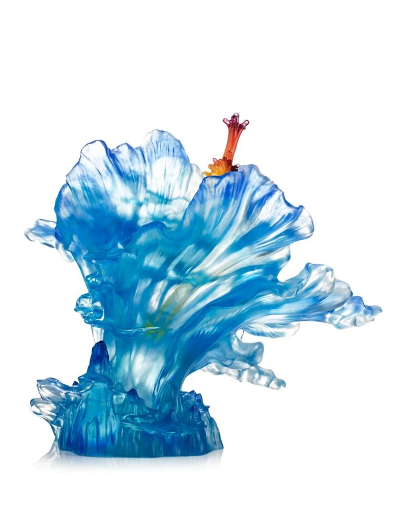 Cloudy Peaks Alight Crystal Figure