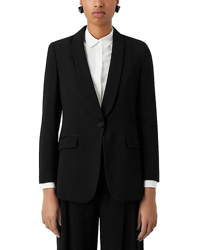 Emporio Armani Enver Satin Shawl Lapel Blazer